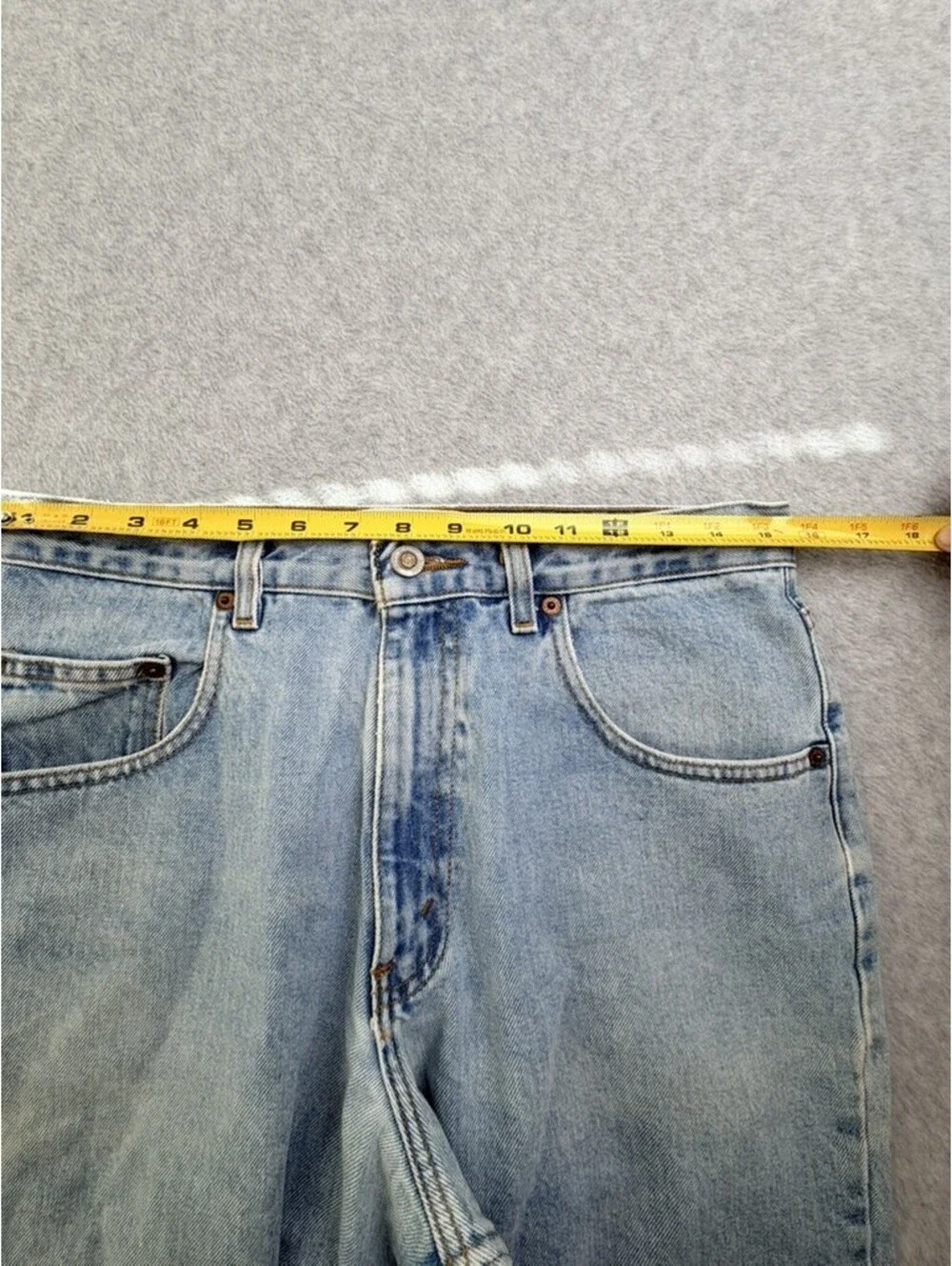 Arizona Jean Co Mens Jeans W31 L29 Light Wash Blue Relaxed Fit Straight Denim